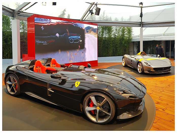Monza SP1 & SP2 displayed at the Universo Ferrari exhibition